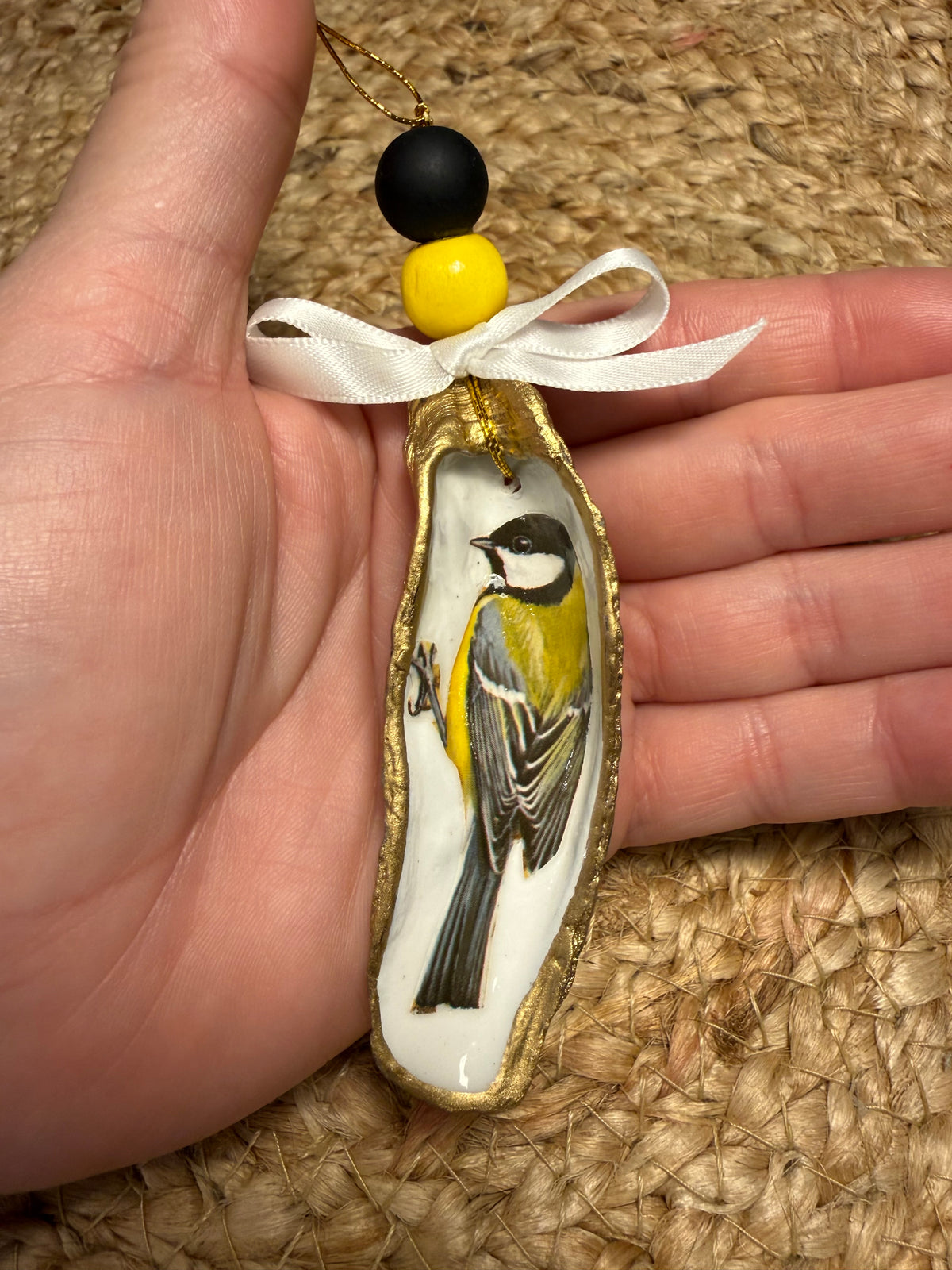 Medium Yellow and Black Bird Ornament 3
