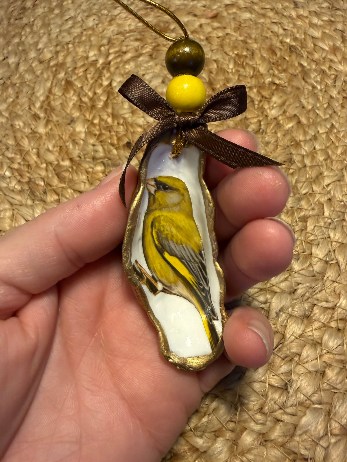 Medium Yellow Bird Ornament