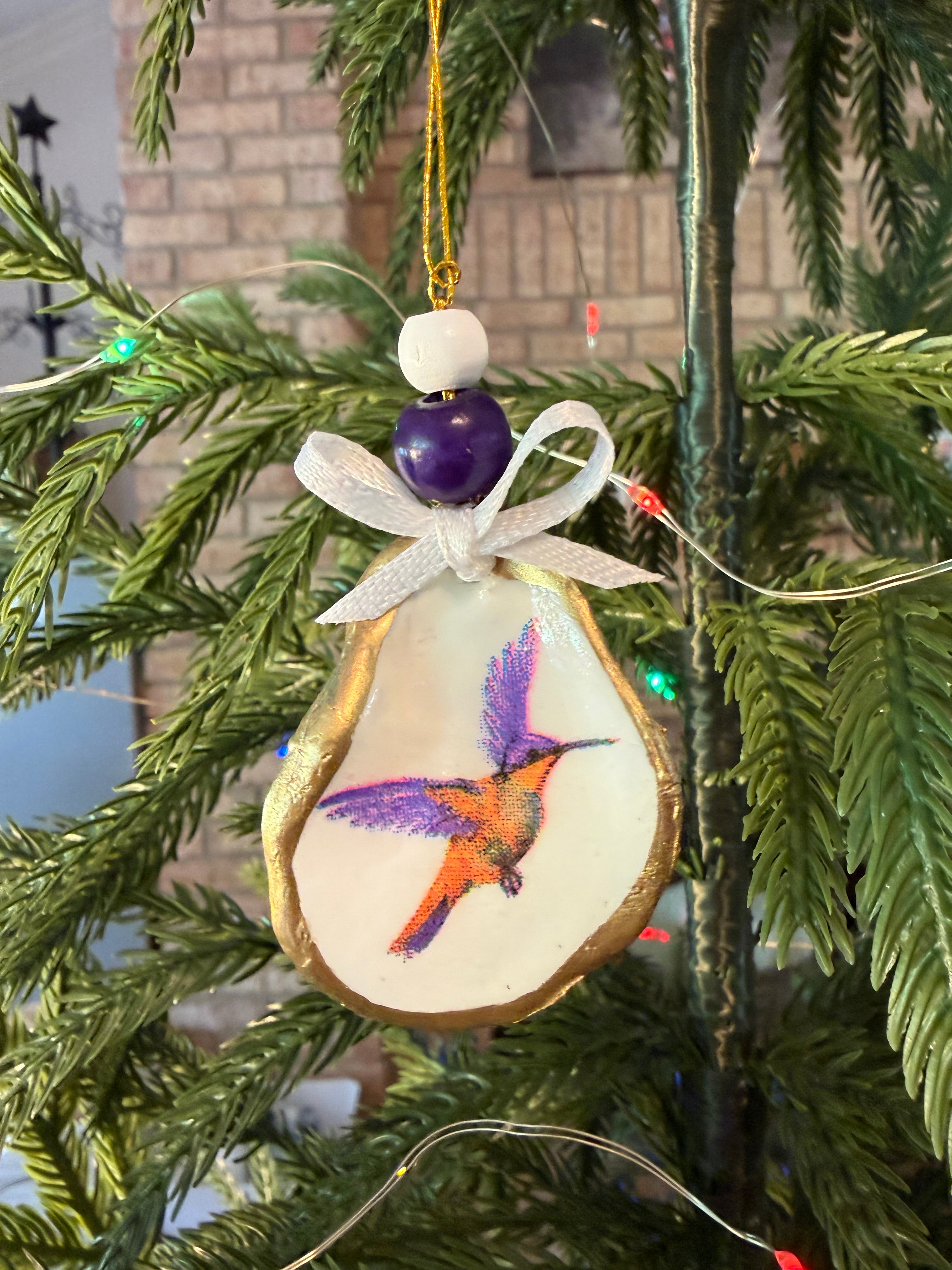 Large Purple Hummingbird Ornament 1