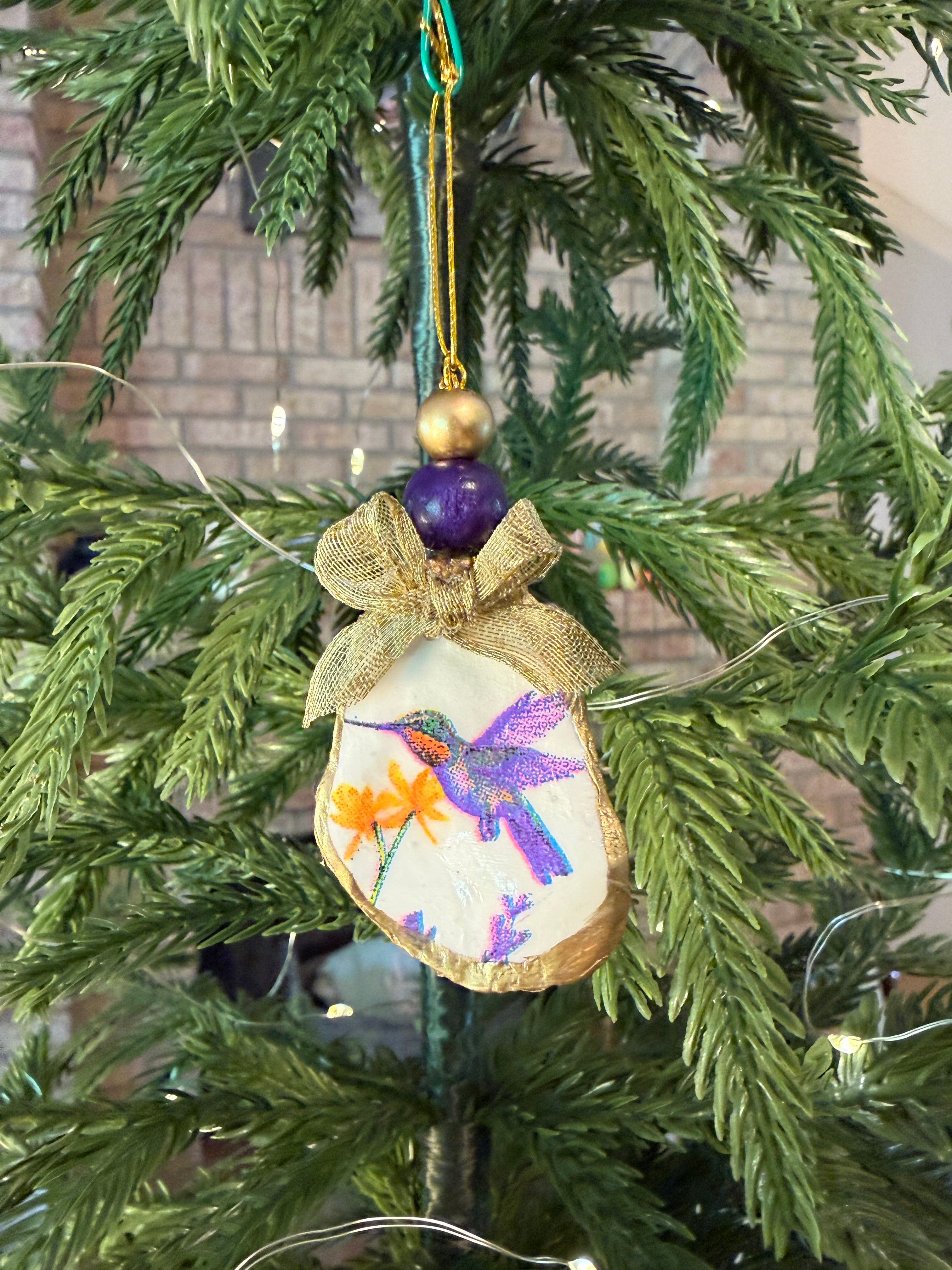 Small Purple Hummingbird Ornament 3