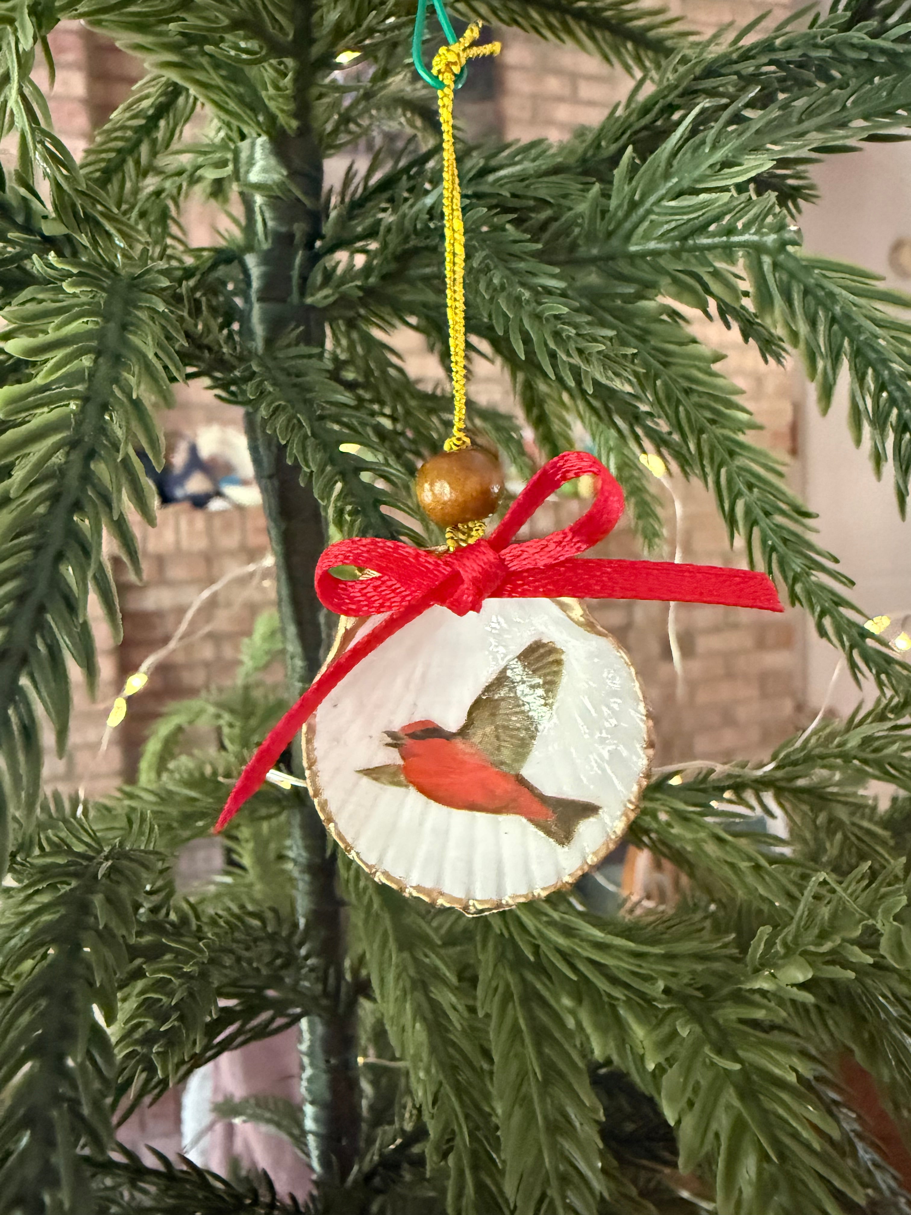 Small Red Bird Ornament 1