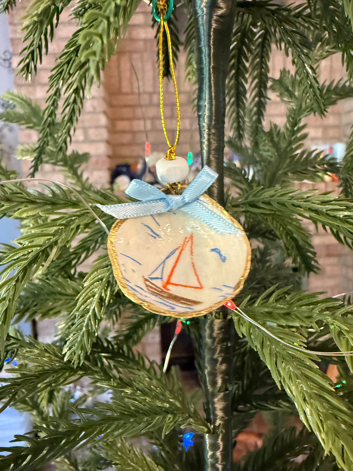 Small Sailboat Ornament 5