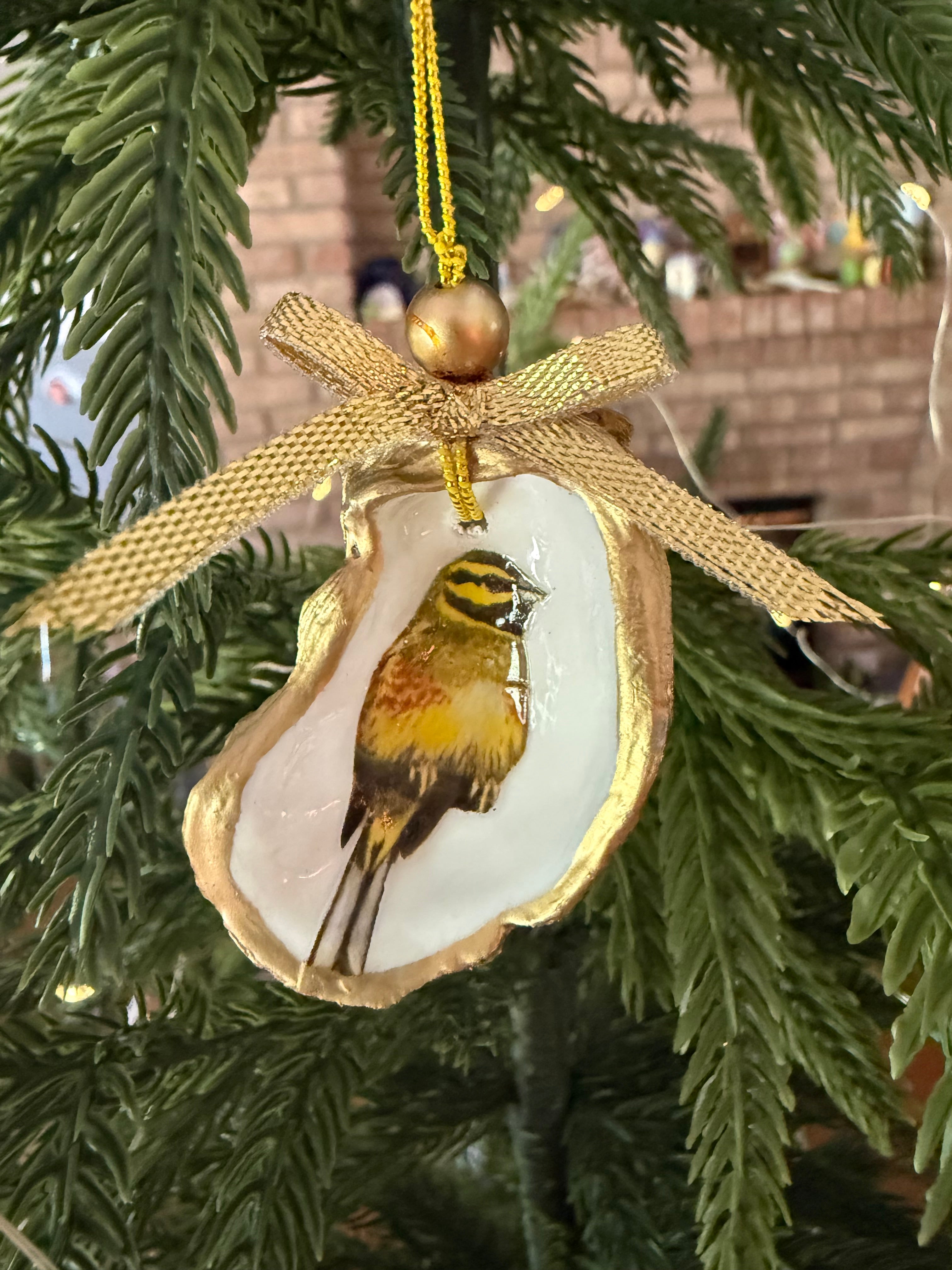 Small Yellow Bird Ornament 1