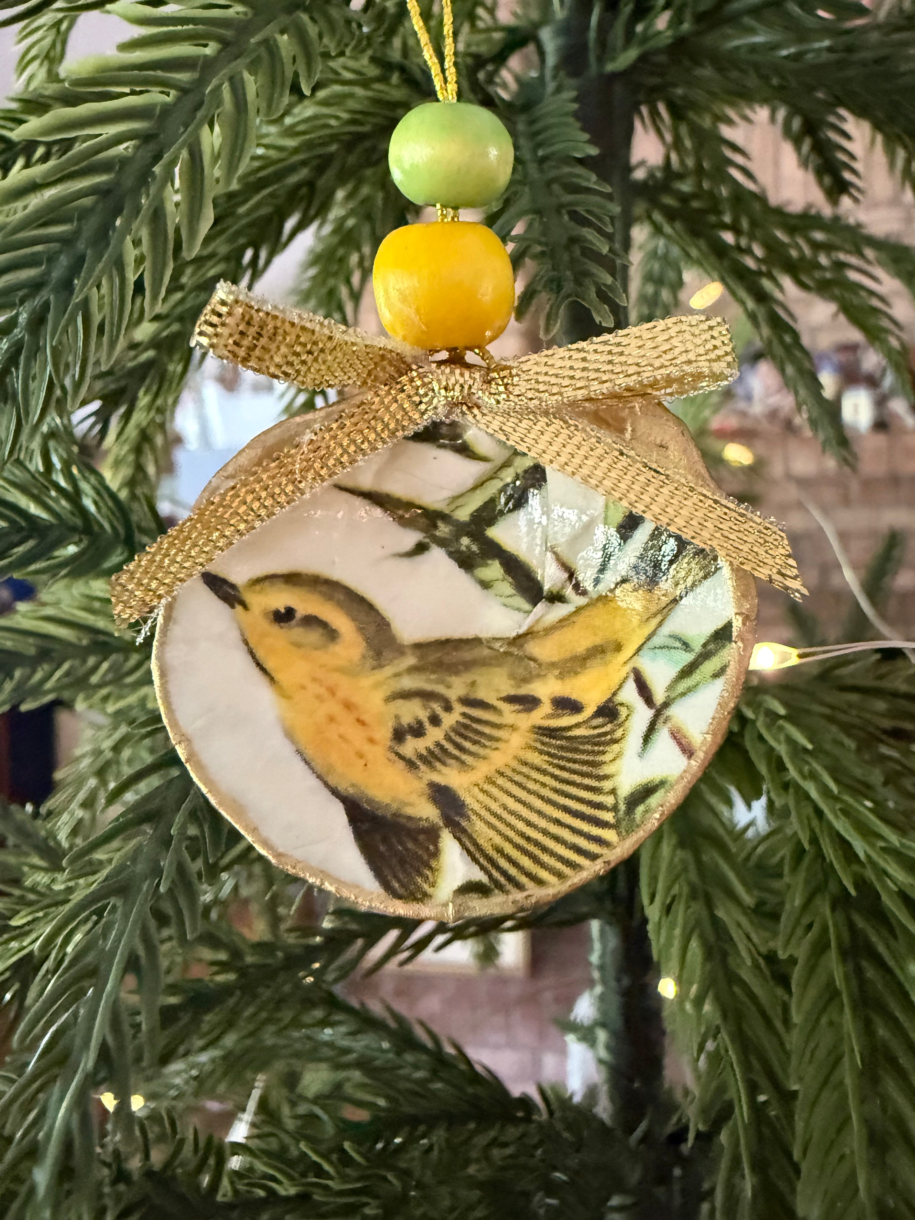 Small Yellow Bird Ornament 3