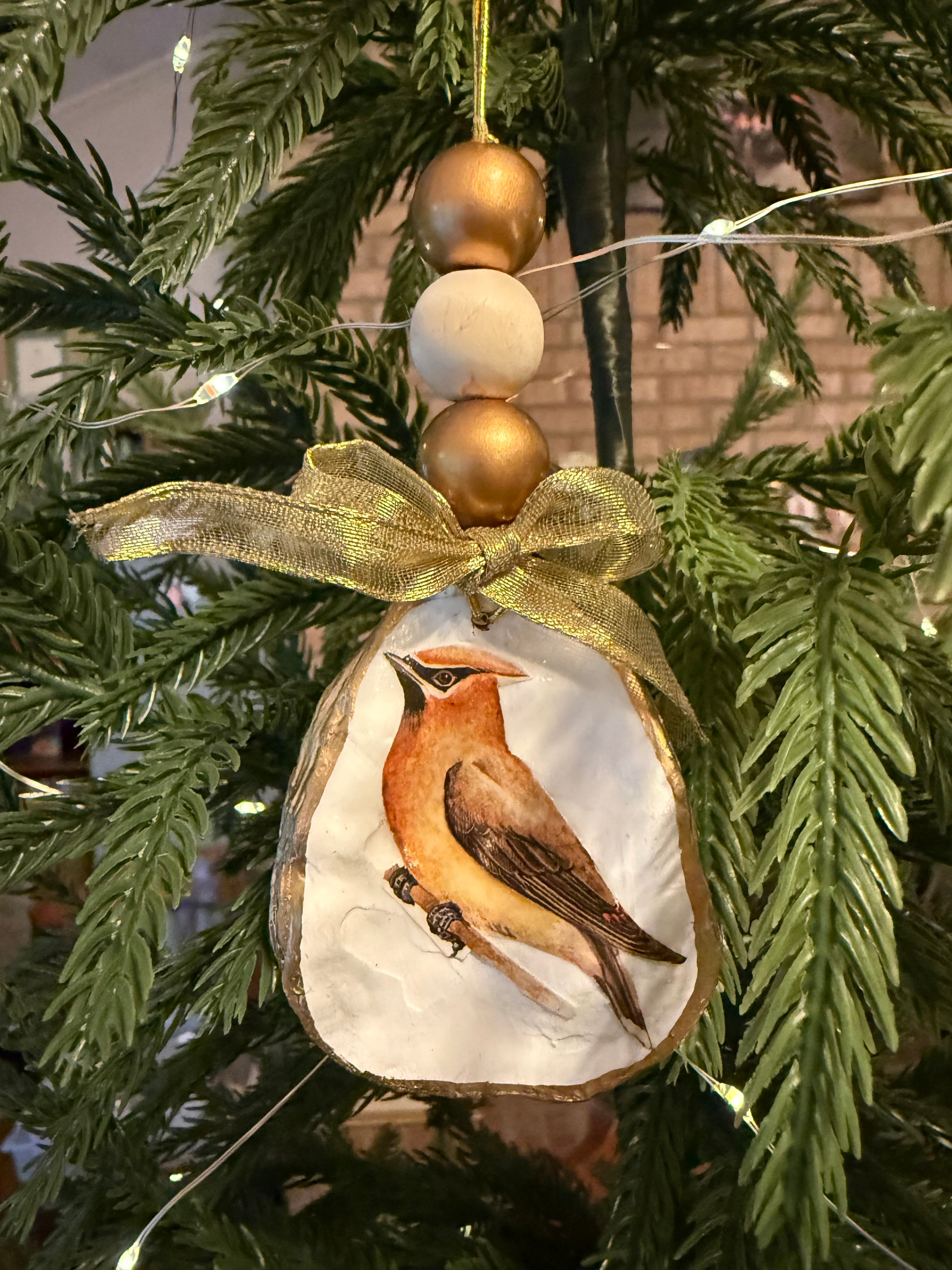 Large Waxwing Ornament 2