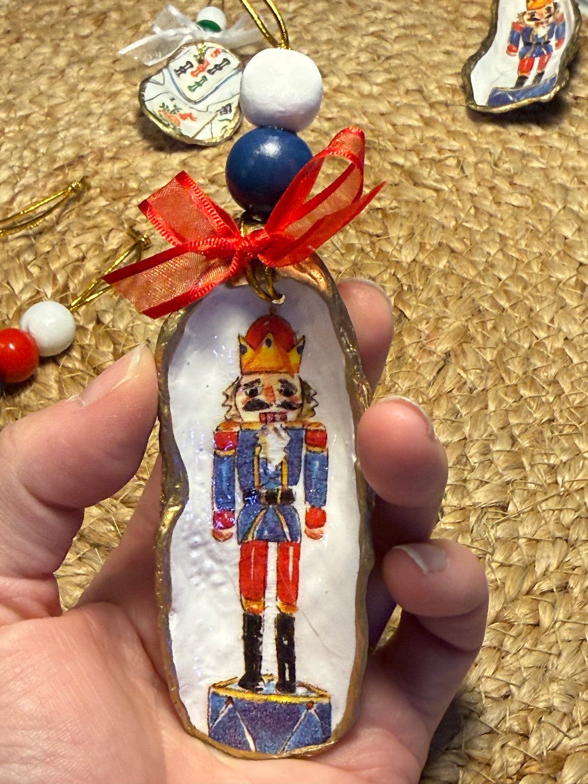 Large Nutcracker Ornament Blue 2