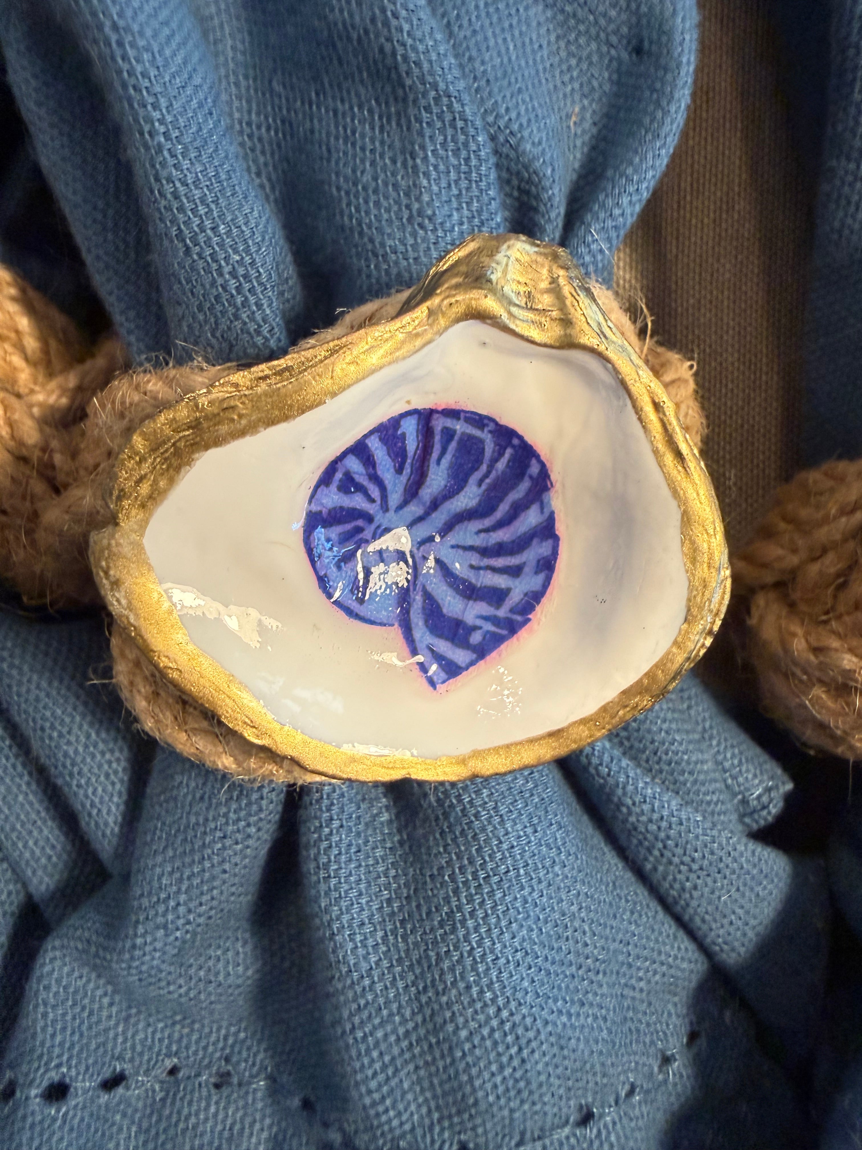 Nautical Napkin Rings (crab, sailboat, nautilus, starfish)