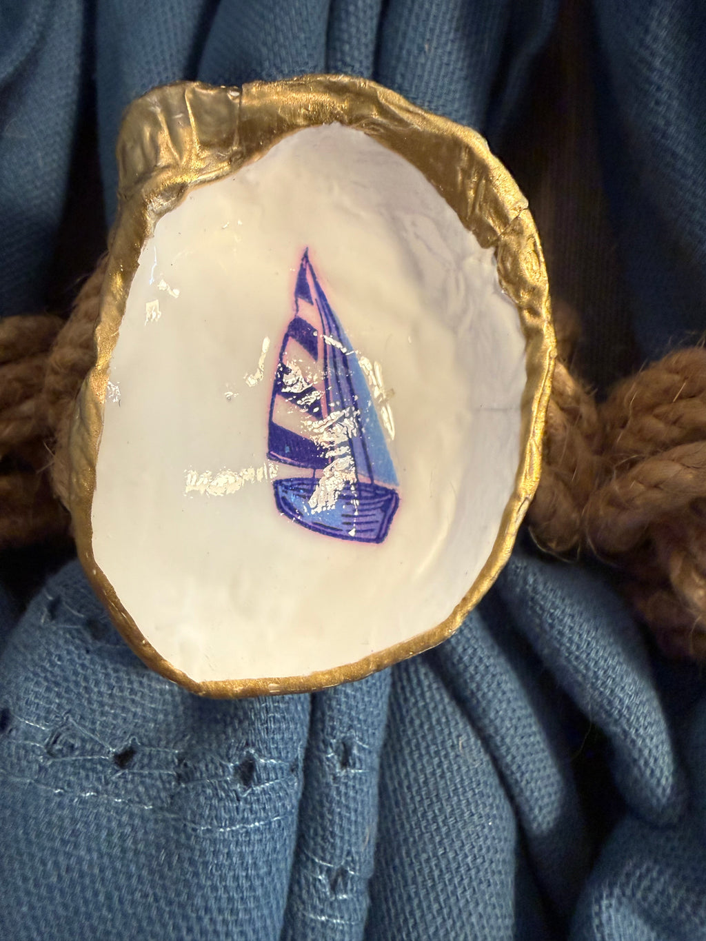 Nautical Napkin Rings (crab, sailboat, nautilus, starfish)